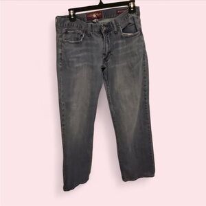 Lucky Brand Men's Gray Faded Straight Jeans